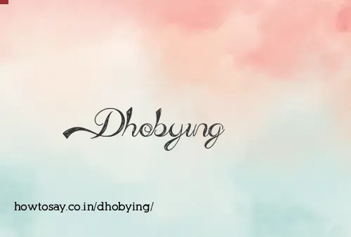 Dhobying