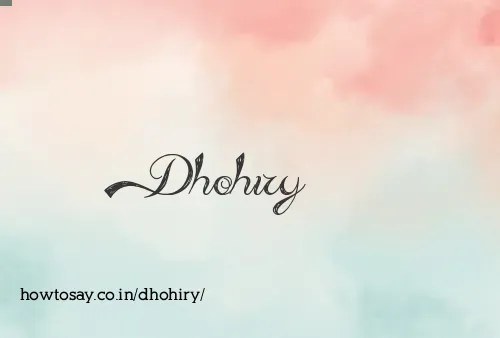 Dhohiry