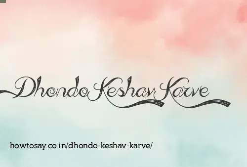 Dhondo Keshav Karve