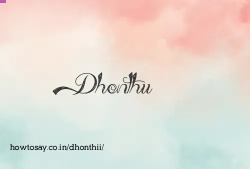 Dhonthii