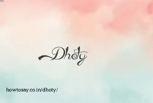 Dhoty