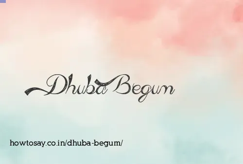 Dhuba Begum