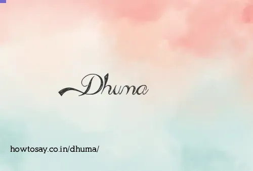 Dhuma