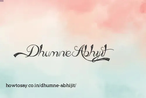 Dhumne Abhijit