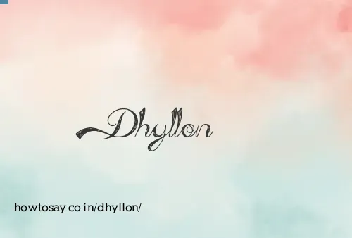 Dhyllon