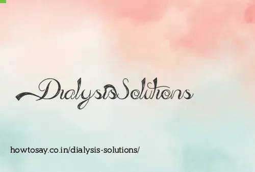 Dialysis Solutions