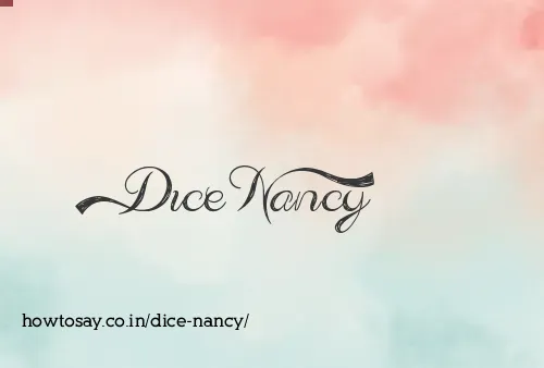 Dice Nancy