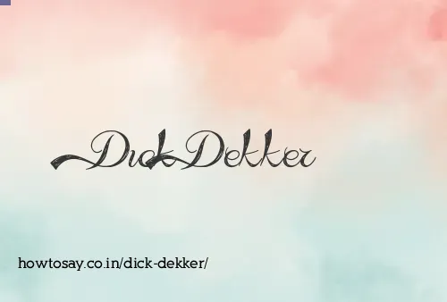 Dick Dekker