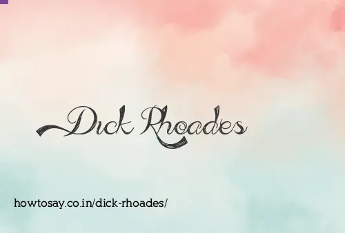 Dick Rhoades