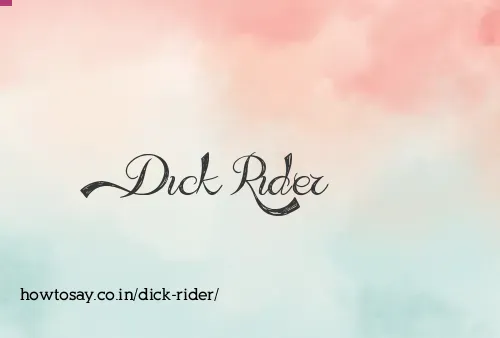 Dick Rider