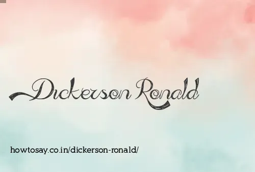 Dickerson Ronald