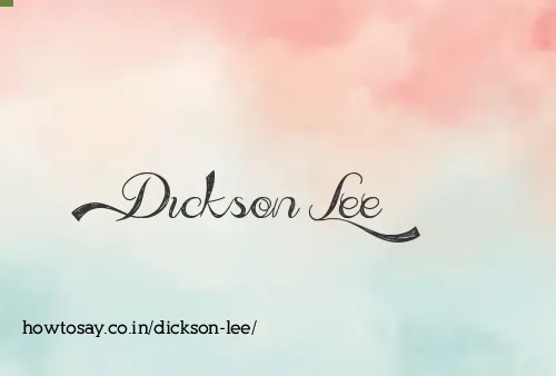 Dickson Lee