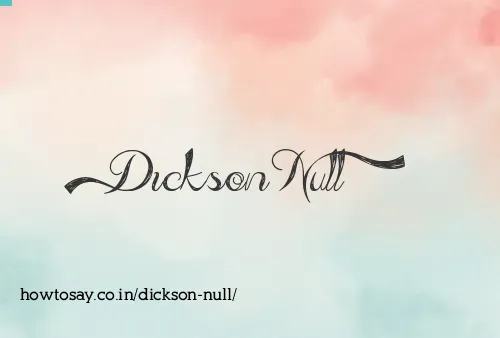 Dickson Null