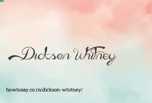 Dickson Whitney