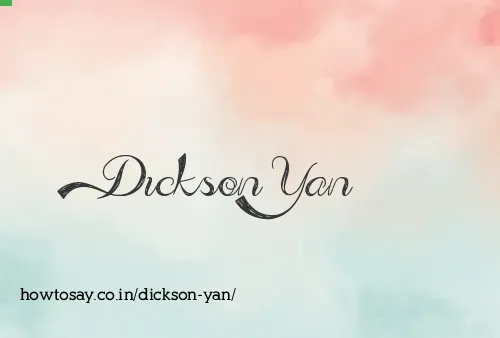 Dickson Yan