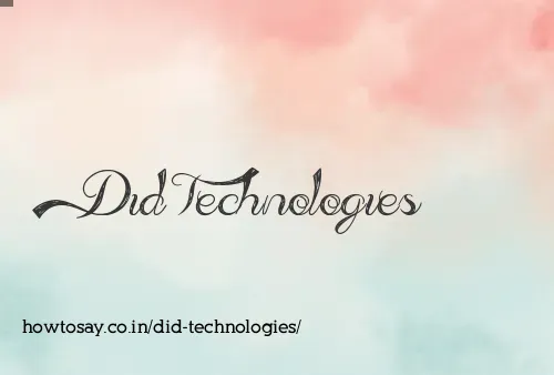Did Technologies