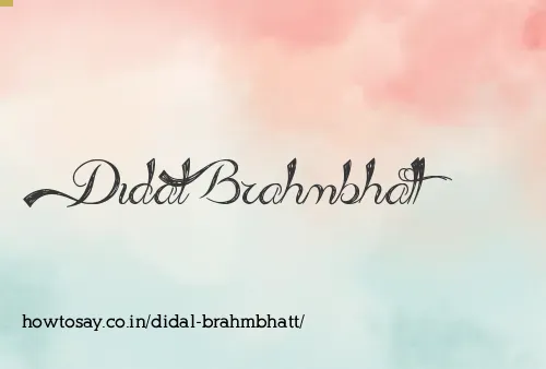 Didal Brahmbhatt
