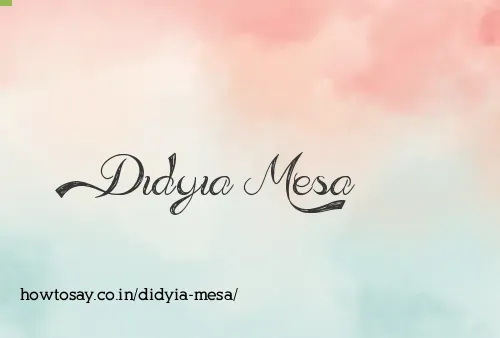 Didyia Mesa