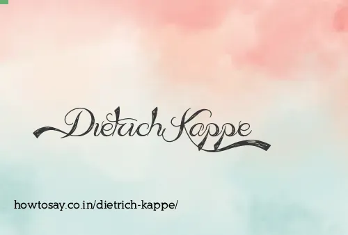 Dietrich Kappe