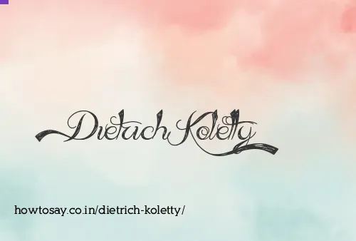 Dietrich Koletty
