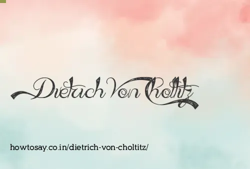 Dietrich Von Choltitz