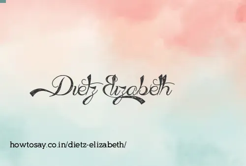 Dietz Elizabeth