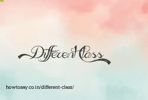 Different Class