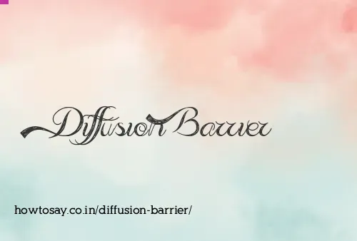 Diffusion Barrier
