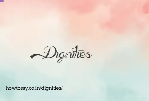Dignities