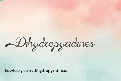 Dihydropyridines
