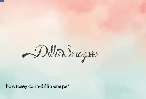 Dillin Snape