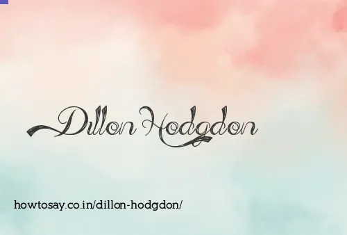 Dillon Hodgdon