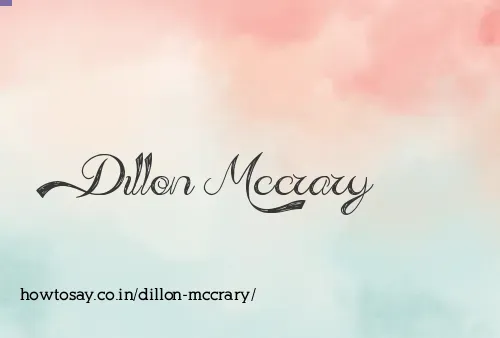 Dillon Mccrary