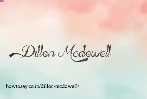 Dillon Mcdowell
