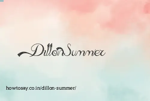 Dillon Summer