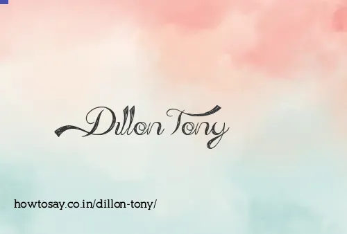 Dillon Tony