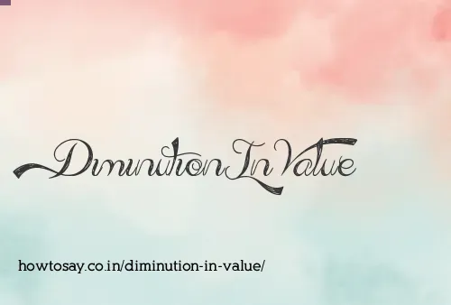 Diminution In Value