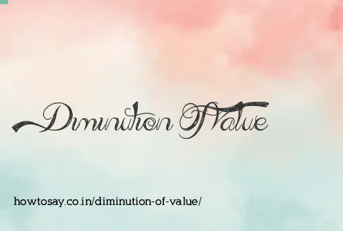 Diminution Of Value