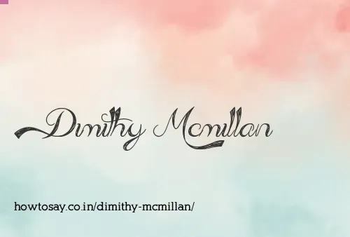 Dimithy Mcmillan