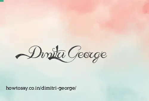 Dimitri George