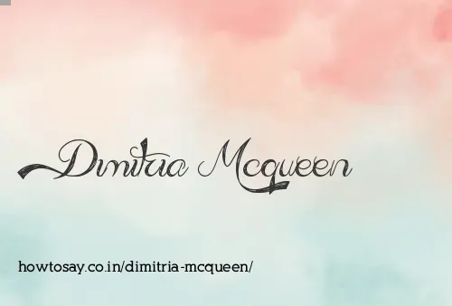Dimitria Mcqueen