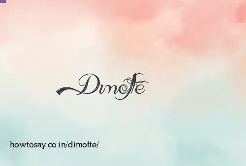 Dimofte