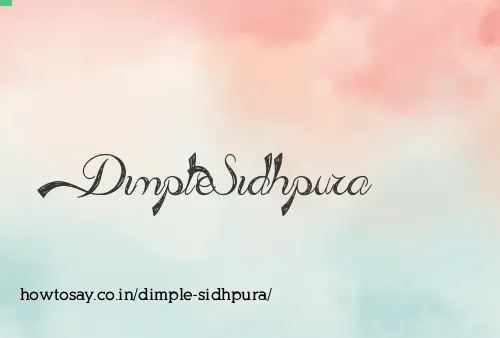 Dimple Sidhpura