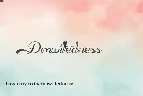 Dimwittedness