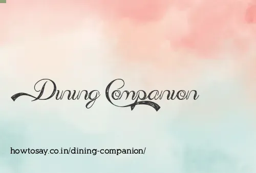 Dining Companion
