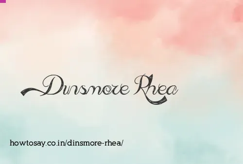 Dinsmore Rhea