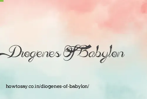 Diogenes Of Babylon