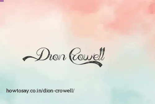 Dion Crowell