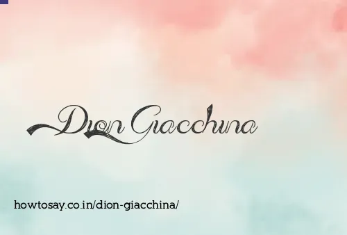 Dion Giacchina