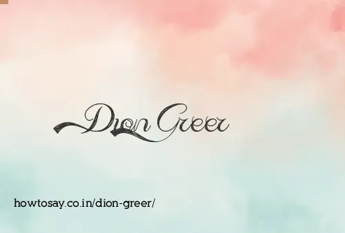 Dion Greer